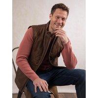 Lakeland Leather Men's 'Grike' Leather Gilet in Brown | Size: 42
