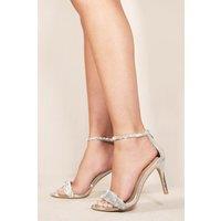 Where's That From Women's 'Sabra' High Heel Sandals in Silver | Size: 6