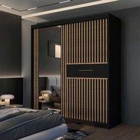 Modern Sliding Wardrobe with LED Light W200cm x H 217 x D 62cm