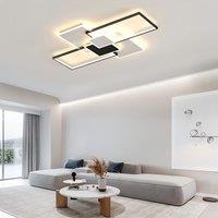 Rectangular LED Aluminum Ceiling Light 110x70cm-Black and White