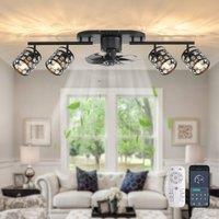 Garwarm Ceiling Fans with Lights 99.78 cm Fan Black