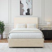 Bedmaster Luxury Velvet 4 Drawer Divan Base in Natural | Size: Super King