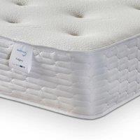 Bed Choices Manhattan Velvet Divan Bed with 4 Drawers, Mattress & 54 Headboard in Cream | Size: Super King