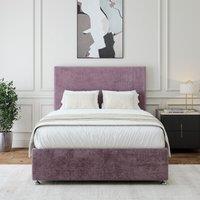 Bedmaster Luxury Velvet 2 Drawer Divan Base in Mauve | Size: Double