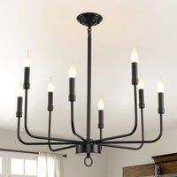8 Lights Chandeliers Ceiling Light 71 cm Black