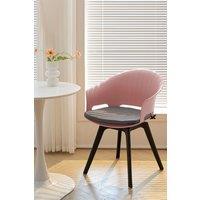 4Pcs Swivel PP Dining Chairs with Armrest ( Load Capacity 150kg )