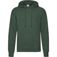 Fruit of the Loom Men's Hooded Sweatshirt Hoodie in Bottle Green | Size: Small