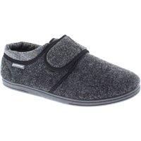 Dunlop Men's Atticus Memory Foam Hook & Loop Slippers in Charcoal | Size: 10