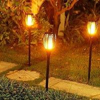 Marco Paul Solar Lights Flickering Flame Lights in Black
