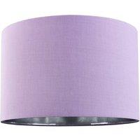 Happy Homewares Contemporary Cotton Lamp/Light Shade with Shiny Paper Inner in Lilac | Size: 10 inches