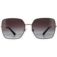 Dolce & Gabbana Women's Square Black Gold Black Grey Gradient DG2242 Sunglasses