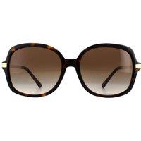 Michael Kors Women's Square Dark Tortoise Gold Brown Gradient Sunglasses
