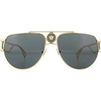 Versace Aviator Gold Grey Sunglasses
