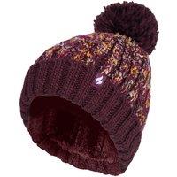 Heat Holders Women's Thermal Winter Bobble Hat with Extra Large Pom Pom in Burgundy