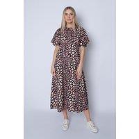 Cutie London Women's Short Sleeve Animal Print Dress in Black | Size: 8