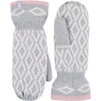 Heat Holders Women's Knitted Fleece Lined Winter Warm Thermal Mittens in Grey