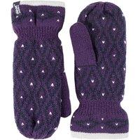 Heat Holders Women's Knitted Fleece Lined Winter Warm Thermal Mittens in Purple