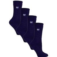 Heat Holders Women's 4 Pairs Ultra Lite Extra Thin 1.0 TOG Casual Thermal Socks in Navy | Size: 4-8