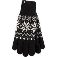 Heat Holders Women's Knitted Thermal Insulated Gloves for Winter in Black | Size: Medium/Large