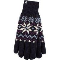 Heat Holders Women's Knitted Thermal Insulated Gloves for Winter in Navy | Size: S/M