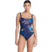 Zoggs Women's Lotus Adjustable Classic Back One Piece Swimsuit in Blue | Size: 10