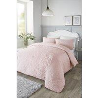 Serene 'Luana' Microfibre Pinsonic 3D Floral Design Duvet Cover Set in Rose | Size: Single
