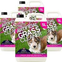 cleenly Artificial Grass Cleaner for Dogs Floral 20L in Clear