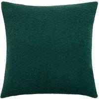 Furn Malham Shearling Fleece Cushion in Emerald | Size: 50 cm x 50 cm