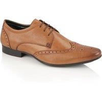 Silver Street London Men's Fleet Leather Lace up Formal Brogue Shoes in Tan | Size: 8