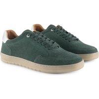 Silver Street London Men's Lucano Suede Leather Casual Trainers in Green | Size: 7