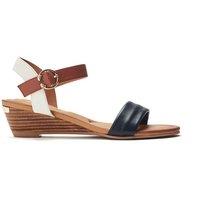 Moda In Pelle Women's 'Mayapple' Leather Wedges in Navy | Size: 5