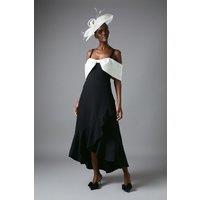 Coast Women's Mono Bow Drop Waist Pleated Dress | Size: 8