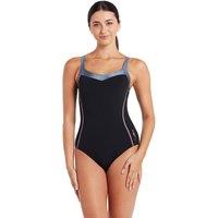 Zoggs Women's Ankor clipback One Piece Swimsuit in Black | Size: 8