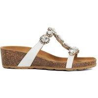 Dune London Women's 'Kristan' Leather Sandals in White | Size: 3