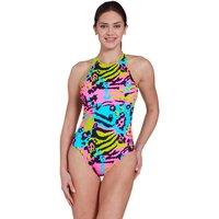 Zoggs Women's Crossback One Piece Swimsuit in Pink | Size: 20