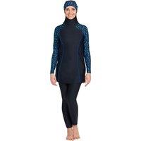 Zoggs Women's Modesty Suit side print Women One Piece Swimsuit in Black | Size: 14