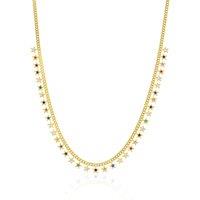 Spero London Women's Rainbow Multiple Star Station Necklace Sterling Silver in Gold