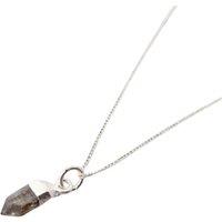 Harfi Women's Raw Herkimer Diamond Sterling Silver April Birthstone Necklace | Size: 18 inches
