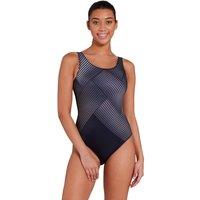 Zoggs Women's Scoopback E+ One Piece Swimsuit in Black | Size: 10