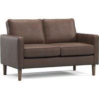 Bexhill Brown, Grey or Tan Faux Leather Boxed Arm 2 Seater Sofa