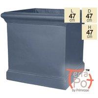 Primrose H47cm Blenheim Lead Effect Cube Planter - By Terra Pot in Grey