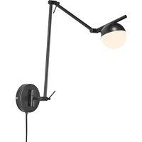 Nordlux Modern Indoor Wall Light Black Metal G9 Hand Blown Glass - No, IP20