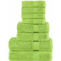 Berkfield Home 8 Piece Premium Towel Set SOLUND Apple Green 600 gsm