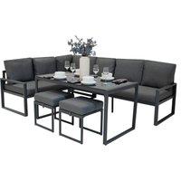 Monstershop Aluminium Corner Sofa Set - Anthracite Grey
