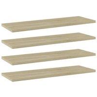 Bookshelf Boards 4 pcs Sonoma Oak 60x20x1.5 cm Engineered Wood
