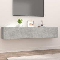 Berkfield Home TV Cabinets 2 pcs Concrete Grey 80x30x30 cm Engineered Wood | Size: 80 x 30 x 30 cm