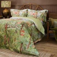 Voyage Maison Eden Ruins Printed 100% Cotton Duvet Cover Set in Green | Size: Double