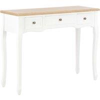 Dressing Console Table with 3 Drawers White