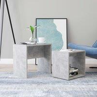Berkfield Home Coffee Table Set Concrete Grey 48x30x45 cm Engineered Wood | Size: 48 x 30 x 45 cm