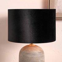 Ruma Black Velvet Cylinder Shade For Floor Lamps | Size: 14 inches